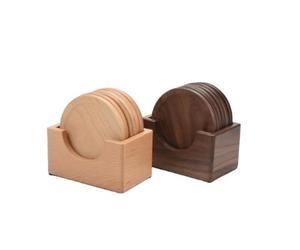 Sous-verres carrés en bois faits à la main pour la décoration intérieure Logo personnalisé durable et conception naturelle Forme organique-Cadeau de mariage - Product Image 1