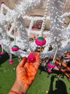 Dosel nupcial jazmín con flor de peonía perla Chadar para entrada de novia indio paquistaní Punjabi entrada Floral decoración de boda - Product Image 3