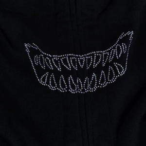 Sudadera con capucha de gran tamaño unisex de fabricantes de ropa OEM para hombre, ropa de calle con diamantes de imitación de peso pesado, Sudadera con capucha con logotipo personalizado - Product Image 6