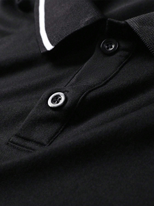 Camiseta de Manga Corta para Hombre, Estilo Verano 2025, con Bolsillo en el Cuello, 100% Algodón, Tela Suave y Cómoda Tipo Seda, Camisa de Golf - Product Image 3