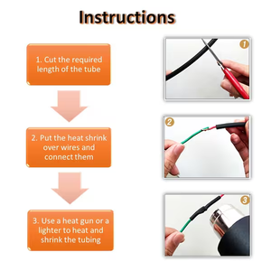 Logo-Bedruckter Schrumpfschlauch 3:1 Verhältnis Schwarzer Schrumpfschlauch Wärmeisolierte Kabelummantelung - Product Image 5