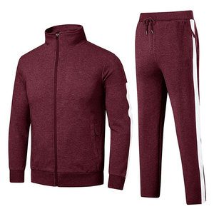 Low Moq High Quality Men's Training Gym <b>Tracksuit</b> Custom Logo Design <b>Plain</b> <b>Tracksuit</b> for Men - Product Image 1