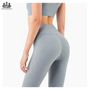 Leggings de sport et de yoga respirants, effet ventre plat, en polyester/nylon écologique, avec fermeture élastique mi-haute, couleur unie - Product Image 6
