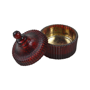 Tarro de cera de vidrio coloreado con tapa Vela de vidrio de diseño medio Votiva para interior Hogar Villa Cena y diseño de fabricación de velas de boda - Product Image 5