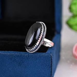 Boho Style 925 Sterling Silver <b>Black</b> <b>Onyx</b> Gemstone <b>Ring</b> Jewelry Handmade Silver <b>Ring</b> Jewelry for Women Wedding Gift for Her - Product Image 3