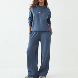 Servicio OEM de Diseño con Logotipo Personalizado, Chándal para Mujer con Pantalones Anchos / Precio de Fábrica para Compradores al por Mayor, Ropa Cómoda para el Invierno - Product Image 1