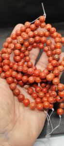 ลูกปัดหินแจสเปอร์สีแดงธรรมชาติขนาด 8 มม. สำหรับทำเครื่องประดับ ไม่ได้ย้อมสีแดง - Product Image 3