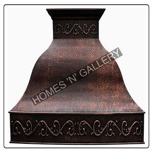 Campana Extractora Personalizada de Diseño Clásico en Cobre Antiguo, Campana Extractora de Pared para Cocina con Acabado Vintage Personalizado - Product Image 1