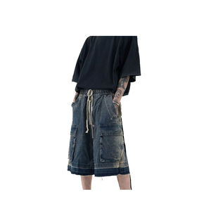 <b>Men's</b> Fashion Stretch Denim Shorts <b>Jeans</b> with Comfortable Fit <b>Men</b> Denim Outdoor Use Cargo Shorts <b>For</b> <b>Men</b> - Product Image 4