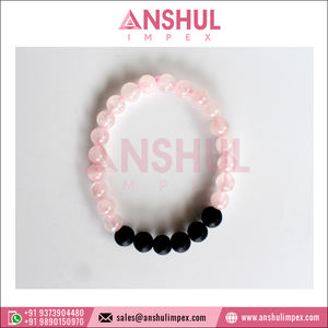 Exclusiva Gama de Pulseras Difusoras de Cuarzo Rosa y Piedra Volcánica con Cuentas de Cristal de Estilo Romántico a Precio de Fábrica - Product Image 2