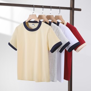 Nueva camiseta personalizada de 230GSM para mujer para imprimir camiseta transpirable con patrón sólido para hombres Envío DDP - Product Image 1