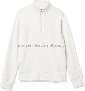 Unisex 6XL Oversize Heavyweight 1/4 Zip Pullover Hoodie 100% French Cotton Plain Quarter Half <b>Turtleneck</b> Sweatshirt Print - Product Image 6