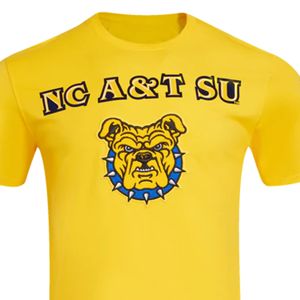 Custom <b>for</b> A&T Yellow Bulldog Printed T-Shirt Unisex <b>Fan</b> Gear Front Logo 100% Cotton Eco-Friendly Plus Size Sports - Product Image 2