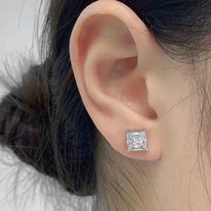 SARVA JEWELS IGI Certified Stud Boucles d'oreilles de luxe en argent 925 Lab Grown Diamond Princess Cut Diamond Boucles d'oreilles pour femmes - Product Image 5