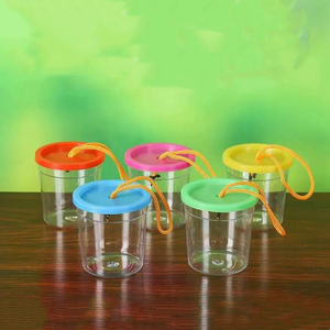 Mini gaiola acrílica para animais de estimação, mini aranha, exploradora natural, tigela transparente para peixes <span class=keywords><strong>betta</strong></span>, tigela de alimentação para peixes - Product Image 2