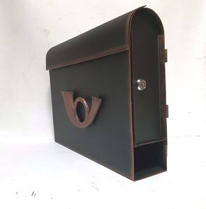 กล่องจดหมายชุบสังกะสีแบบโบราณทำจากโลหะคุณภาพระดับพรีเมียมพร้อมสีดำสำเร็จรูปเหมาะสำหรับการจัดเก็บในสำนักงานและคลังสินค้า - Product Image 2