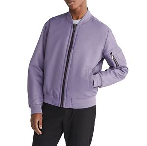 Chaqueta Bomber para hombre, servicio OEM, transpirable, estilo callejero, chaqueta Bomber de nailon de Color sólido, chaqueta Bomber de invierno con cremallera de talla grande - Product Image 1
