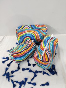 Nuevo y Elegante Set de 3 Bolsas Cosméticas Hechas a Mano, Coloridas, para Artículos de Tocador, Bolsa Acolchada de Algodón, Regalos para Ella, Bolsas de Maquillaje Impermeables - Product Image 2