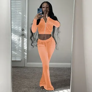 2023 pull personnalisé à capuche survêtement de gymnastique 2 pièces nouveau survêtement polaire ensemble pour hommes femmes propre Logo saison d'entraînement pour l'hiver - Product Image 3