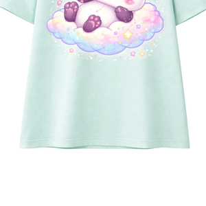 T-shirts d'été tricotés pour enfants 100 % coton doux et respirant à manches courtes, haut décontracté pour garçons et filles, écologique, confortable et léger - Product Image 4
