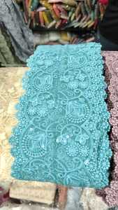 Custom made cutwork laces for high end garments in zari work available in different colours and for reselling purposes. - Product Image 2