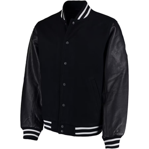 Chaquetas Varsity de Poliéster para Hombre, Personalizadas al por Mayor, con Estampado en Relieve, Talla Grande, Estilo Universitario, Cuello Alto, para Invierno - Product Image 2