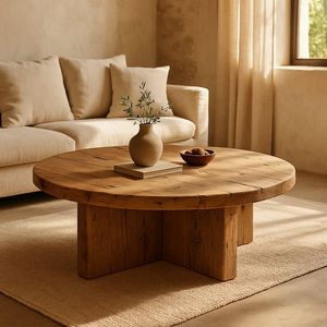 Mesa de Centro de Madera Antigua Tradicional con Textura de Madera Envejecida para Diseño de Interiores de Estilo Patrimonial - Product Image 4
