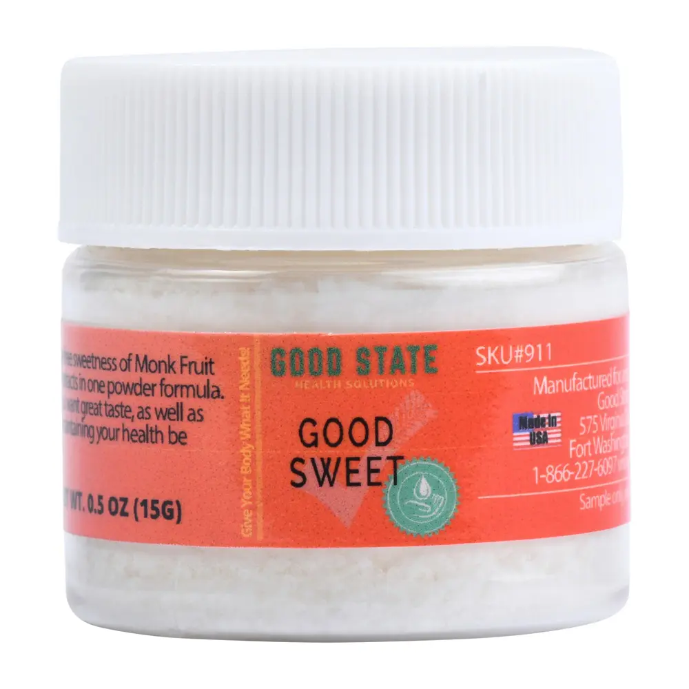 Good State Top Grade Good Sweet Sugar Free Sweeter from Monk Fruit Erythritol | Xylitol Organic Agave, Stevia 4 oz.