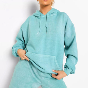 เสื้อฮู้ดสวมหัวถักผ้าฝ้าย100% ของผู้หญิงไซส์ใหญ่พิเศษเสื้อผ้าแนวสตรีทไซส์ใหญ่พิเศษใส่ในฤดูหนาวโลโก้ด้านหน้าสไตล์ลำลองซักได้ - Product Image 2