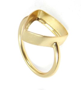 Super Quality 925 Sterling Silver Indian Export <b>Ring</b> Collet Component Bezel Setting Trillion Shape Stone Custom Plating All - Product Image 3