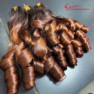 Extensiones de cabello humano 100%, cabello de trama vietnamita, paquetes de cabello suave rizado hinchable, rizos hinchables de vapor - Product Image 4