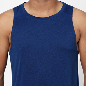 Couleur bleue hommes gym fitness débardeur 2024 personnalisé classique col rond confortable Durable séchage rapide respirant doux hommes débardeur - Product Image 6