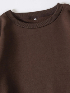 เสื้อสเวตเตอร์โอเวอร์ไซส์สำหรับผู้ชายเสื้อสเวตเตอร์ไม่มีลายพิมพ์ออกแบบได้ตามต้องการ - Product Image 5