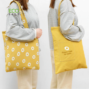 Sacs de shopping pour femmes de haute qualité, écologiques, 100% coton, imprimés sur mesure avec logo, fermeture éclair, bandoulière - Product Image 2