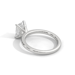 Anillo de oro sólido amarillo de 18 quilates con corte radiante certificado IGI, nuevo anillo de compromiso cultivado en laboratorio de moda de la India con piedra principal de diamante - Product Image 2