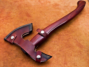 Cabeza de hacha de hoja única de acero de Damasco hecha a mano 100% Material de madera Industrial DIY táctico Camping caza hacha de alta durabilidad - Product Image 6