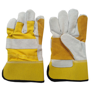 Gants en cuir de haute qualité en croûte de cuir, gants de travail en cuir, gants de gréeur canadien - Product Image 1