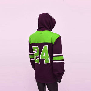 เสื้อมีฮู้ดสำหรับผู้ชายเสื้อฮ็อกกี้น้ำแข็งพิมพ์ซับลิเมชันเสื้อฮู้ดผ้าคอตตอน100% - Product Image 2