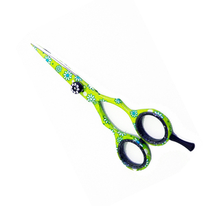 Top Quality Hair Cutting <b>Scissors</b> Flower <b>Paper</b> Coated Hair Shears Hair Cutting Tool Barber <b>Scissors</b> Made Stainless Steel - Product Image 1