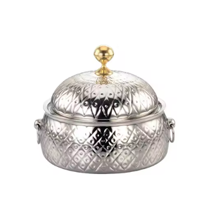 Marmite décorative en métal Casserole de créateur faite à la main de qualité supérieure Meilleure vente Réchauffeur d'aliments isolé en métal Vente à chaud - Product Image 2