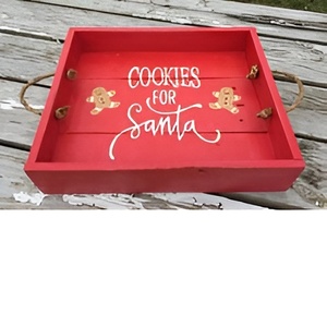 ถาดเสริฟโลหะทำจากไม้สำหรับเทศกาลคริสต์มาสพร้อมงานตกแต่งวันคริสต์มาสที่สวยงามงานปรับแต่งได้2024 - Product Image 5