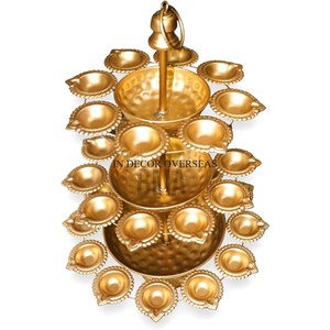 Design Floral gravé de haute qualité plaqué or de qualité supérieure métal forme ronde Urli bol fournitures de décoration de Table de mariage - Product Image 3