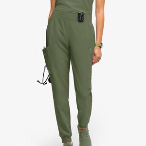Pantalon de gommage de haute qualité pour femmes Design tendance respirant léger avec vêtements d'hôpital de couleur différente de Style avant plat - Product Image 1