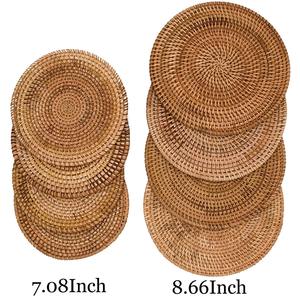 Eco-friendly Natural <b>Rattan</b> Minimalist Customized Size Decorative Charger Wholesaler Manufacture Table Dinner <b>Placemats</b> Carton - Product Image 5