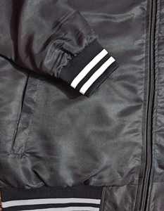 Men's Casual Winter Bomber <b>Jacket</b> Customizable Logo Solid Crew Neck Zipper Design <b>Plus</b> <b>Size</b> <b>Waterproof</b> Windproof 100% Polyester - Product Image 6