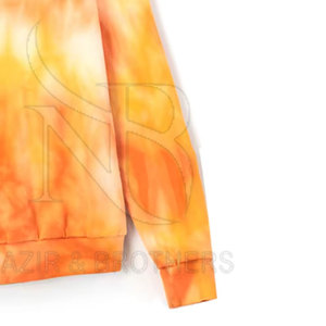 High Street Plus Size Men's Casual Tie Dye Sudaderas Parches personalizados Drop Shoulder Sudaderas con manga larga - Product Image 5