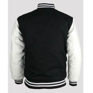 Venta al por mayor de talla grande por encargo de invierno High Street Front Letterman chaqueta de mangas de lana Unisex transpirable de secado rápido Varsity - Product Image 4