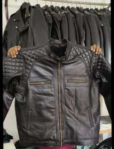 Chaqueta de Cuero Genuino 2025 para Hombre, Cuello Alto, Corte Ajustado, Impermeable, Reversible, Transpirable, para Motociclismo en Invierno - Product Image 2
