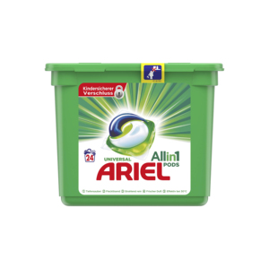 Pour les dosettes de détergent à lessive Ariel 3-en-1 52 dosettes pour un lavage régulier appropriées pour l'utilisation des vêtements - Product Image 1