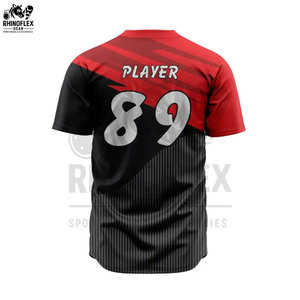 ชุดเบสบอลของผู้ชายชุดเบสบอลผ้าโพลีเอสเตอร์100% ออกแบบได้ตามต้องการดีไซน์ใหม่ - Product Image 5